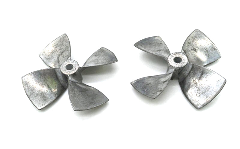 Alloy 60mm 4-Blade Propeller 4mm Shaft LH-RH Set for RC Boat