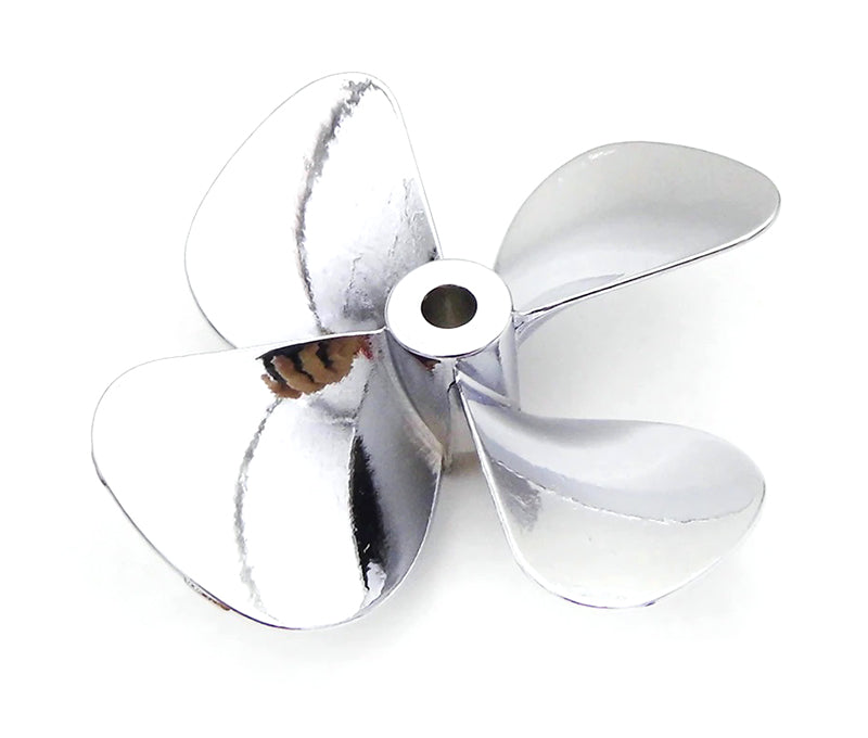 Zinc Metal 55mm 4-Blade Propeller 4mm Shaft for RC Boat