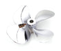 Zinc Metal 55mm 4-Blade Propeller 4mm Shaft for RC Boat