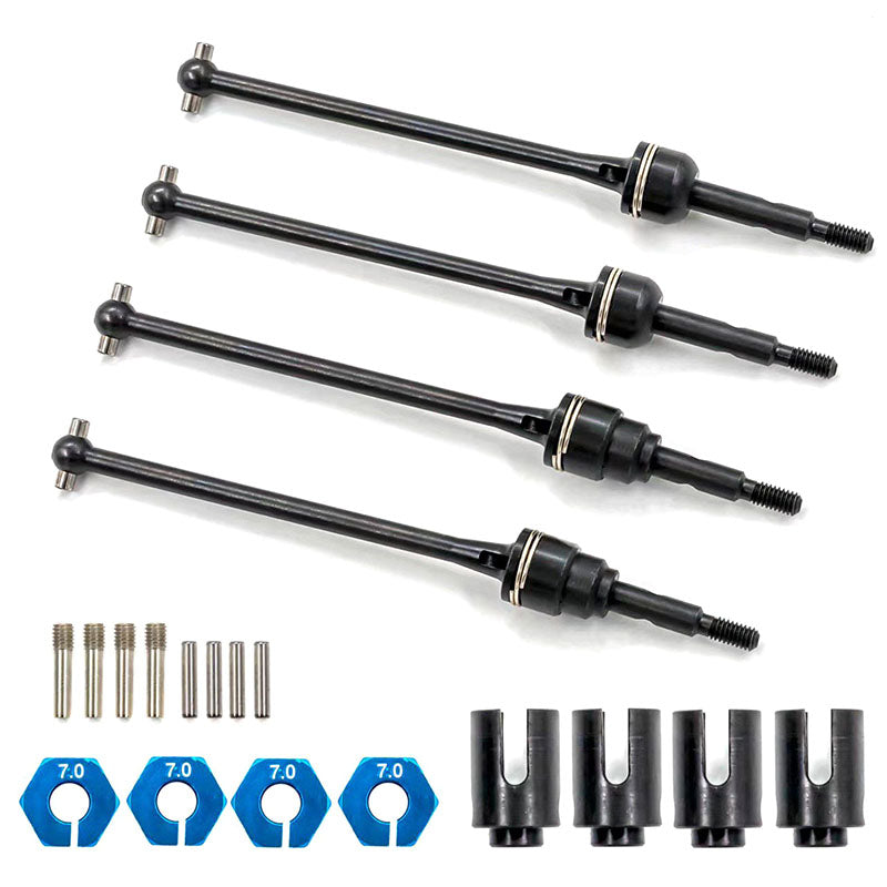 Alloy Front & Rear Universal Drive Shaft Set for Slash 4X4 & Stampede 4X4