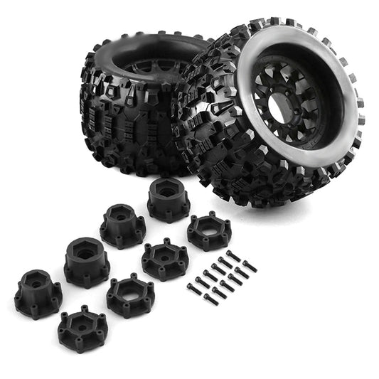 Tires, Wheels & Inserts MK22 Style w/ 14mm & 17mm Hex for 1/8 Size 2pcs OD=165mm