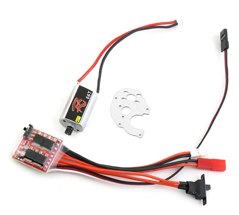 Motor Mount, Drive Motor & ESC Combo for Axial 1/24 SCX24 Rock Crawler