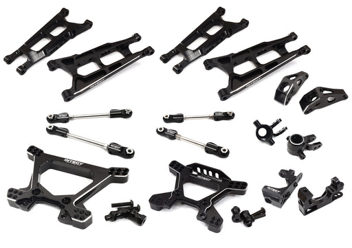 Black Billet Machined Alloy Suspension Upgrade Kit for Traxxas 1/10 Hoss 4X4