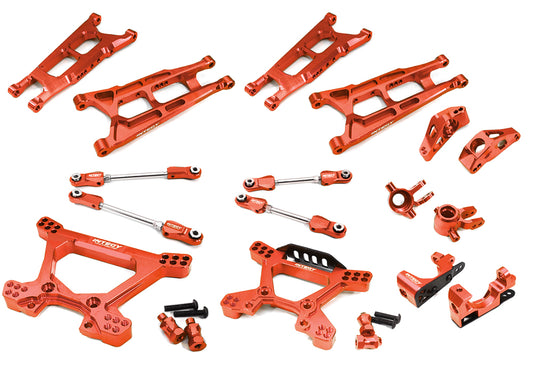 Red Billet Machined Alloy Suspension Upgrade Kit for Traxxas 1/10 Hoss 4X4