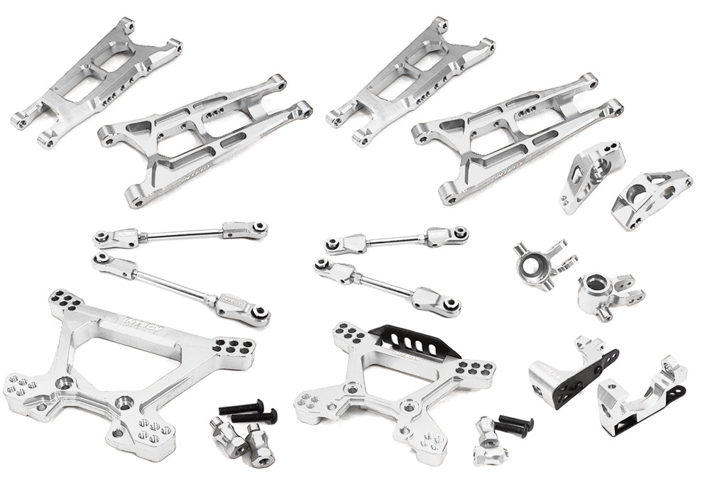 Silver Billet Machined Alloy Suspension Upgrade Kit for Traxxas 1/10 Hoss 4X4