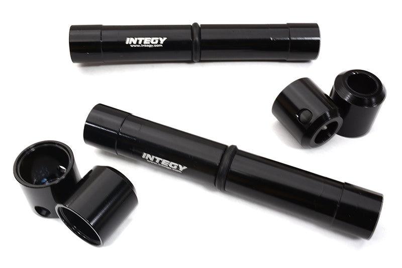 Black Billet Machined Center Drive Shaft Upgrade Set for Axial SCX6 Crawler