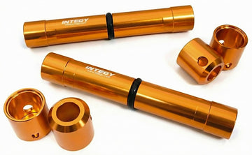 Orange Billet Machined Center Drive Shaft Upgrade Set for Axial SCX6 Crawler