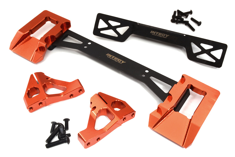 Red Alloy Machined Rear Body Mount Upgrade for Traxxas Sledge 4WD 1/8 Scale