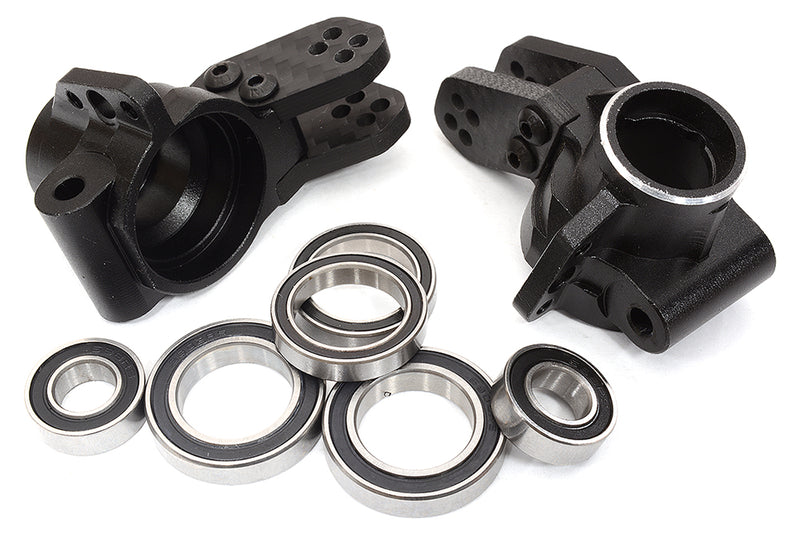 Alloy Machined Rear Hub Carriers w/ 6 Bearings for Arrma 1/8 Kraton & Outcast