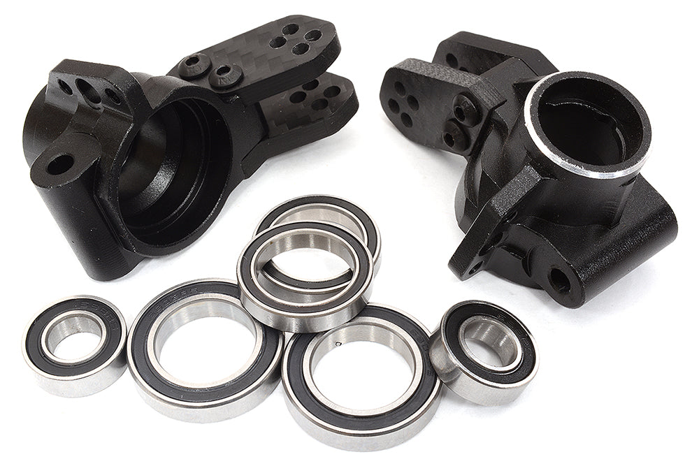 Alloy Machined Rear Hub Carriers w/ 6 Bearings for Arrma 1/8 Kraton & Outcast