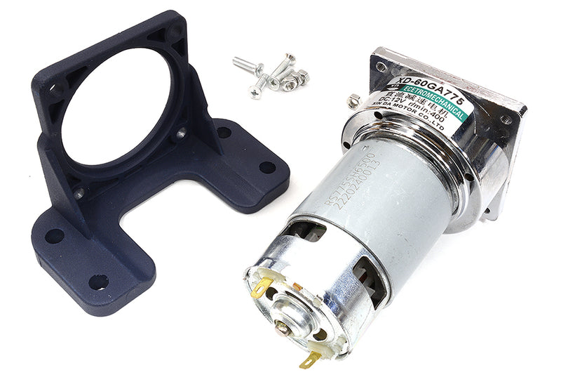 60GA775 DC Motor w/ Gear Reduction Gearbox & Motor Mount 12v400