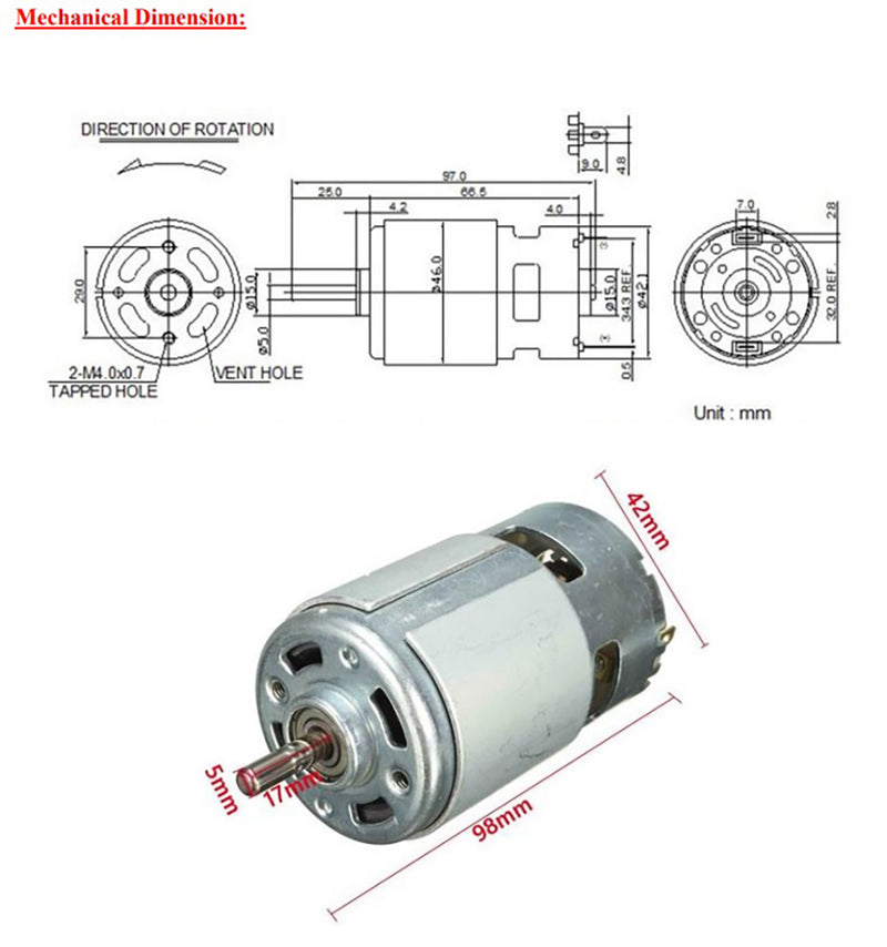 775 DC Motor w/ Motor Mount 12v6000