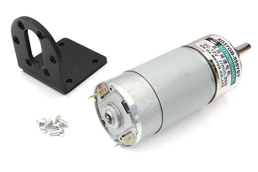 37GB555 (15W) DC Motor w/ Gear Reduction Gearbox & Motor Mount 12v300