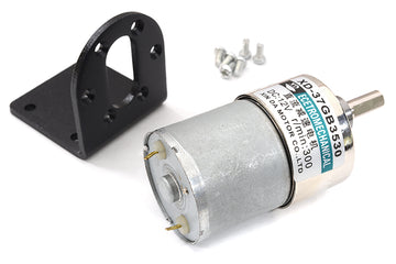37GB3530 (10W) DC Motor w/ Gear Reduction Gearbox & Motor Mount 12v300