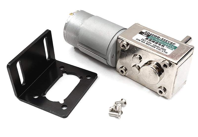 555 DC Motor w/ Gear Reduction Gearbox & Motor Mount 12v300