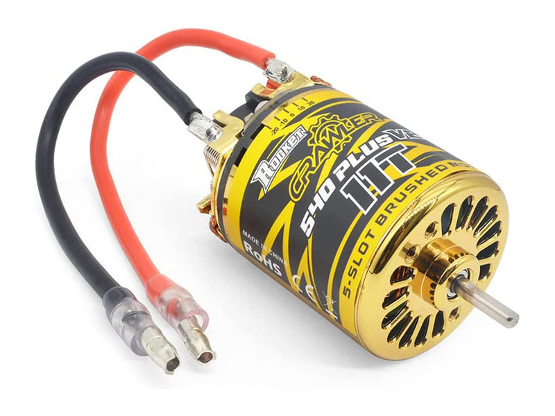 5-Slot 540 PLUS V2 Brush Type 11T Crawler Motor w/ Adjustable Timing