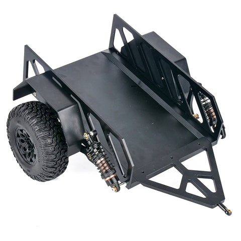 Realistic 1/10 Size Utility Box Trailer for Scale Crawler Truck 329x250x140mm