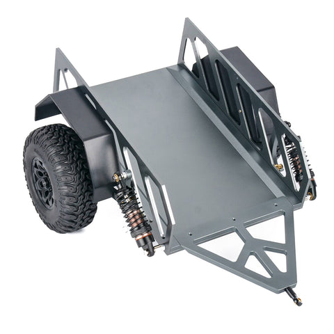 Realistic 1/10 Size Utility Box Trailer for Scale Crawler Truck 329x250x140mm