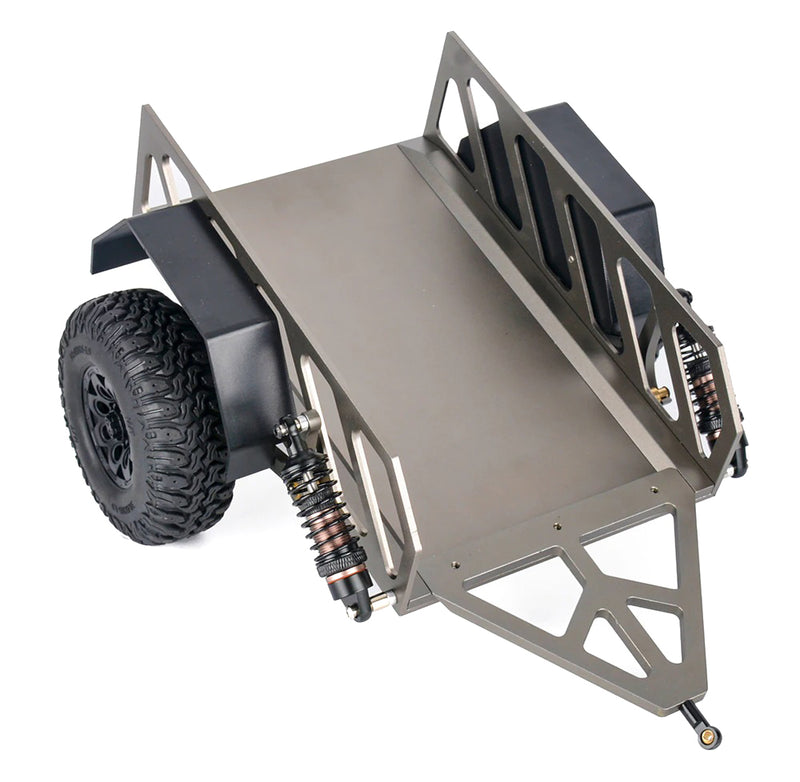 Realistic 1/10 Size Utility Box Trailer for Scale Crawler Truck 329x250x140mm