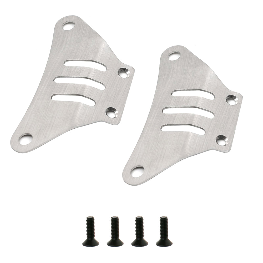 Steel Machined Front & Rear Skid Plates for Tamiya TT-02