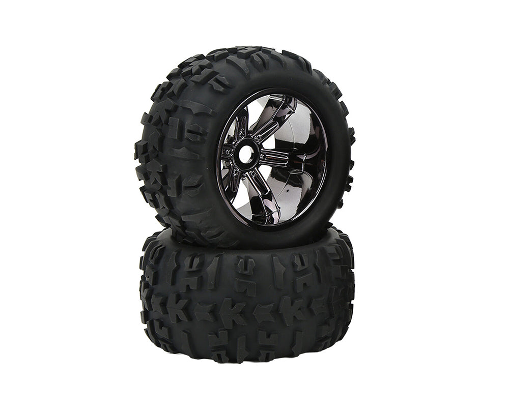 Tires, Wheels & Inserts TK66 w/17mm Hex for 1/8 Monster Truck Size 2pcs OD=155mm