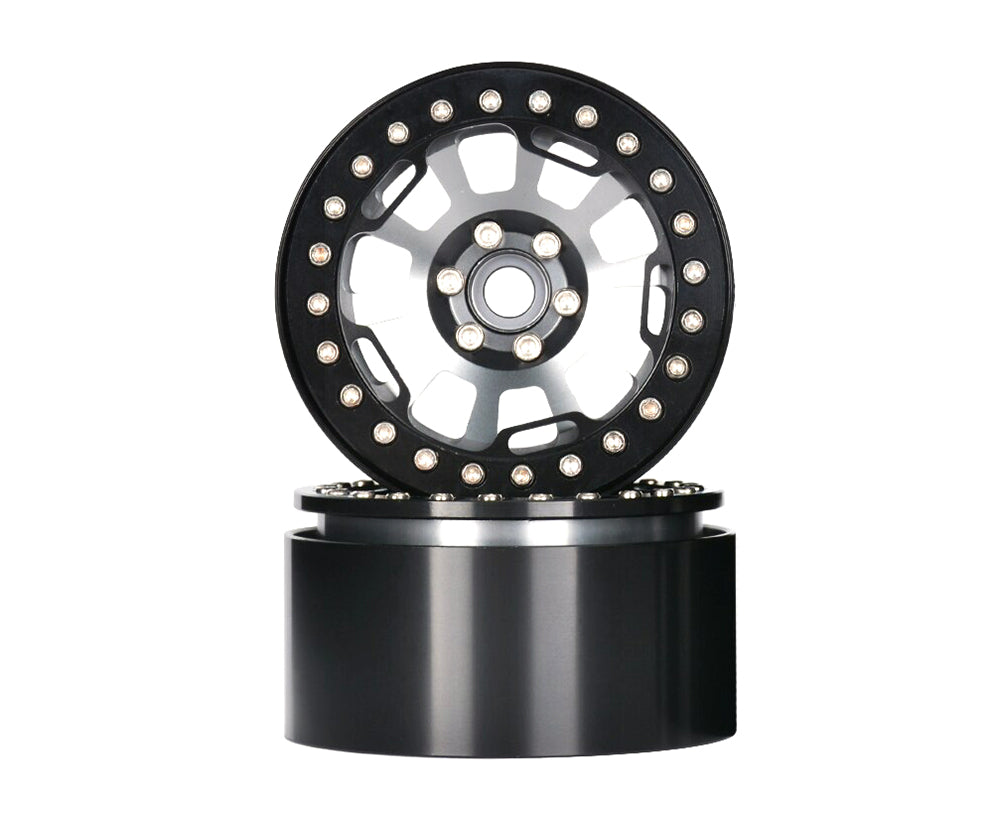 2.2 Size Alloy Machined 10 Spoke Wheels (2) 118g Each for 1/10 Scale Crawler