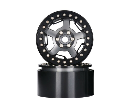 2.2 Size Alloy Machined 5 Spoke Wheels (2) 118g Each for 1/10 Scale Crawler