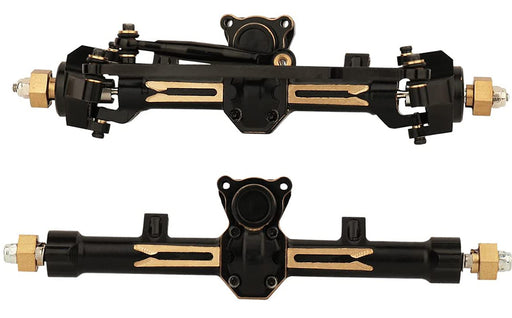 Brass Machined 110g Front & Rear Axle Set for Axial SCX24