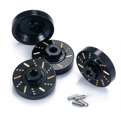 Brass Machined 26g Hex Hubs w/ Brake Disc Set for Axial SCX24