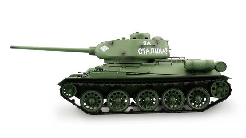 Green 1/16 Scale T-34/85 RC Main Battle Tank, 2.4Ghz R/C Model HL3909-1 7.0