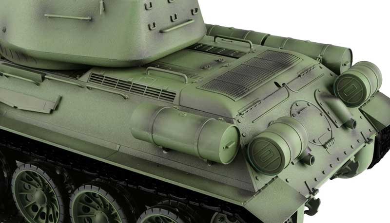 Green 1/16 Scale T-34/85 RC Main Battle Tank, 2.4Ghz R/C Model HL3909-1 7.0