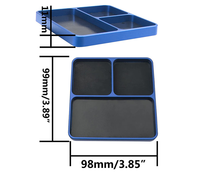 Magnetic Hardware Storage Tray Organizer Workstation 99x98x11mm