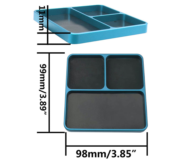 Magnetic Hardware Storage Tray Organizer Workstation 99x98x11mm