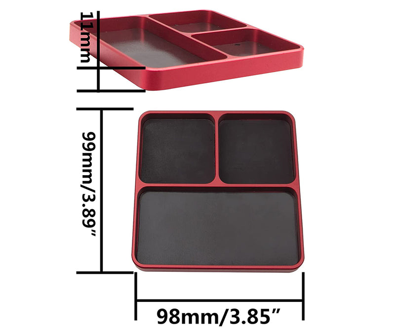 Magnetic Hardware Storage Tray Organizer Workstation 99x98x11mm