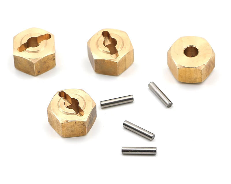 Brass Machined Hex (4) Adapters 27g Total for 1/18 UTB18 Capra 4WD