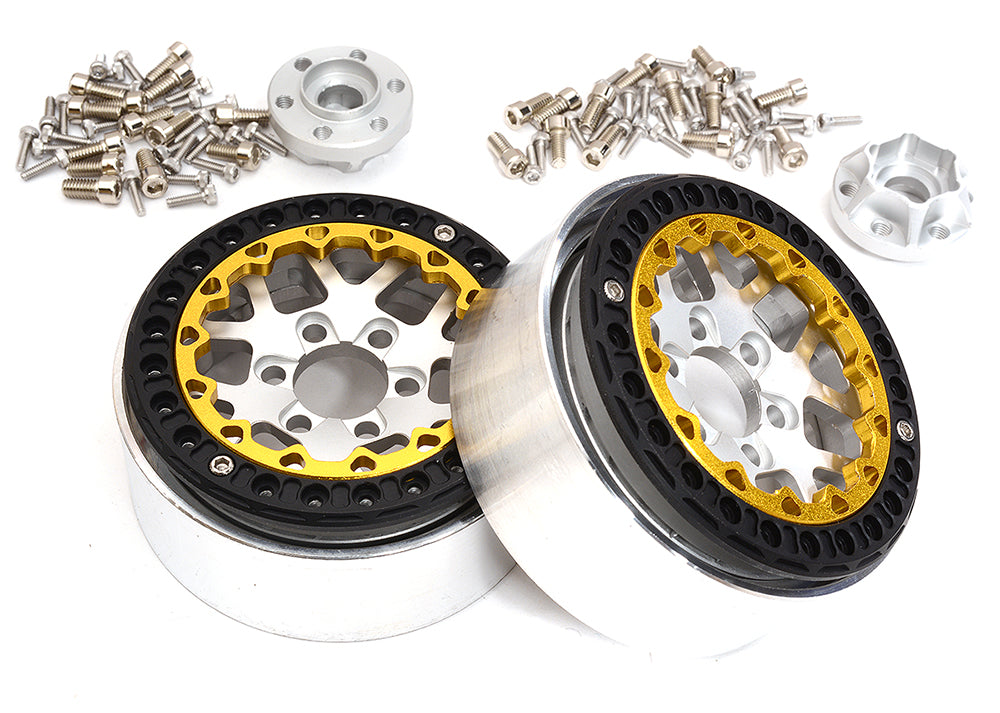 Alloy Machined Multi Spoke 1.9 Wheels (2) for Scale Crawler W=25mm