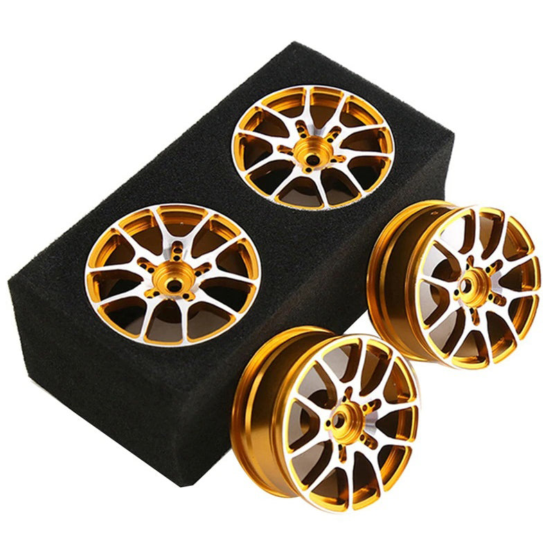 Alloy Machined 10 Spoke Wheel Set (4) for 1/10 Drift and Touring W=26mm