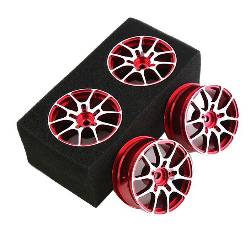 Alloy Machined 10 Spoke Wheel Set (4) for 1/10 Drift and Touring W=26mm