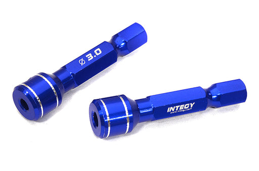 Alloy Machined 1/4 Inch Drive Hex Adapters, Holds Tips 3mm & 3.5mm Bits