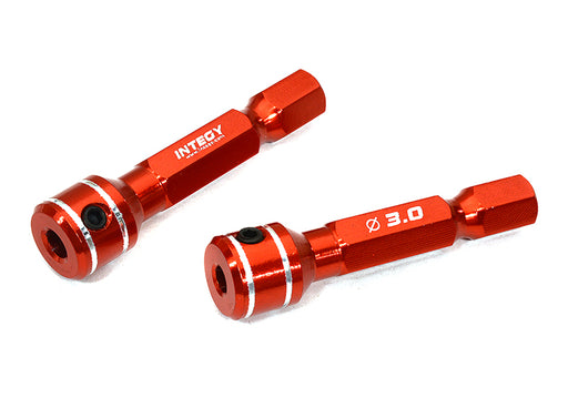 Alloy Machined 1/4 Inch Drive Hex Adapters, Holds Tips 3mm & 3.5mm Bits