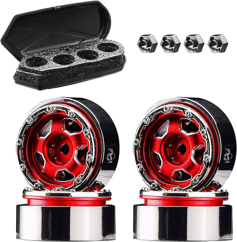 Scale Model Luggage Storage Cargo Case & Alloy Wheel Set for Axial SCX24