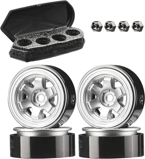 Scale Model Luggage Storage Cargo Case & Alloy Wheel Set for Axial SCX24