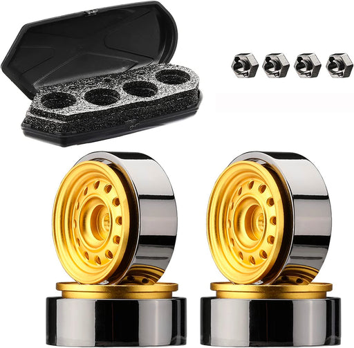 Scale Model Luggage Storage Cargo Case & Alloy Wheel Set for Axial SCX24