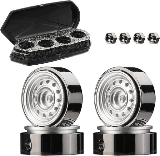 Scale Model Luggage Storage Cargo Case & Alloy Wheel Set for Axial SCX24