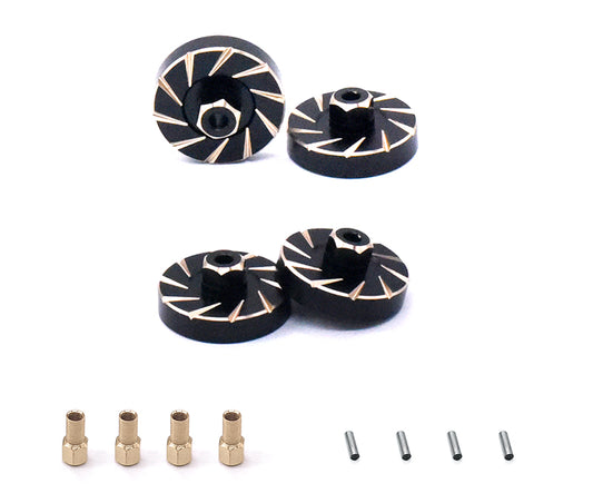 Brass Alloy Wheel Hex (4) Set 16g Each for Traxxas 1/18 TRX-4M Crawler