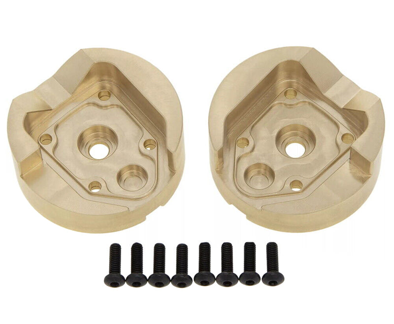 Brass Machined Front Portal Housing Covers (2) 65g Each for 1/18 UTB18 Capra 4WD