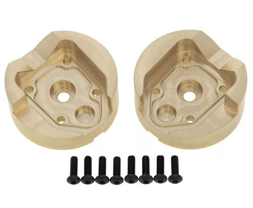 Brass Machined Front Portal Housing Covers (2) 65g Each for 1/18 UTB18 Capra 4WD