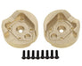 Brass Machined Front Portal Housing Covers (2) 65g Each for 1/18 UTB18 Capra 4WD