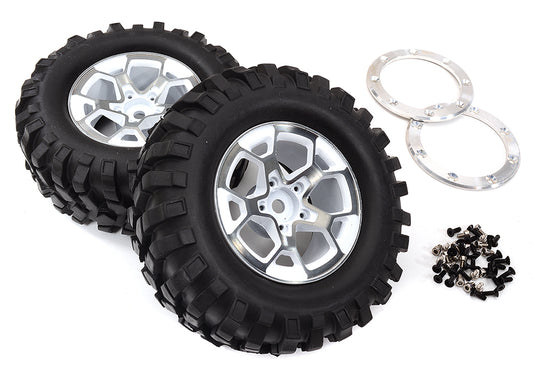 Realistic Alloy 1.9 Wheel & Tire (2) 405g Total for Scale Crawler (O.D.=97mm)