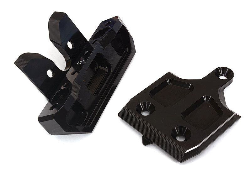 Billet Machined Rear Skid Plate & Bumper w/ 1-Pc Block D for Traxxas 1/8 Sledge
